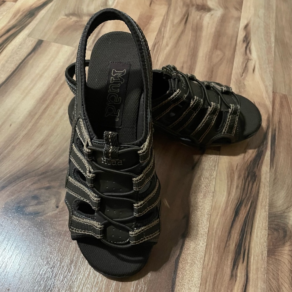 Y2K Rare Mudd Adventure Kyma Brown Sandals Sz 7